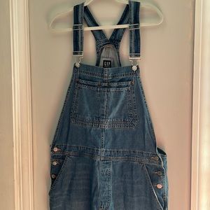 Gap Denim Slouchy Overalls Medium Indigo